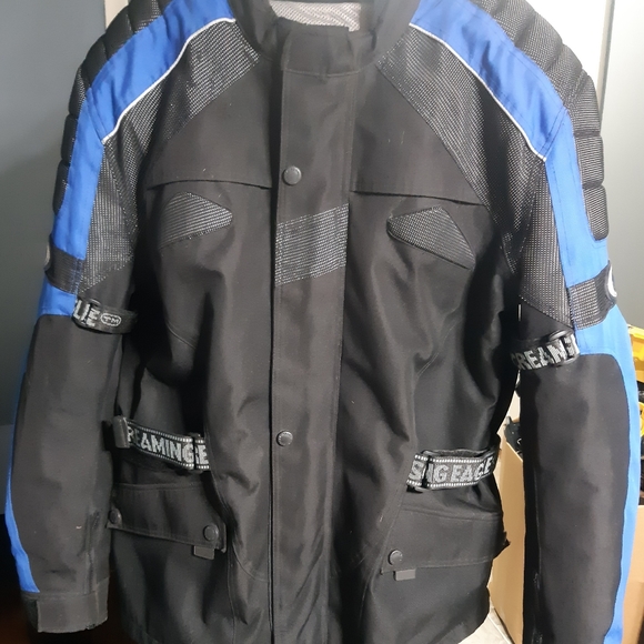 Motorcycle Jacket, American Eagle, Touring, Padded Armored, Removable liner, 3XL - Picture 1 of 4